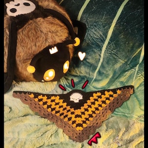Death's-head Moth Crochet Bandana