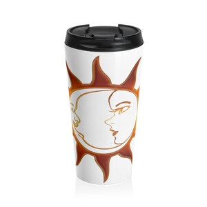 sun stainless steel travel mug