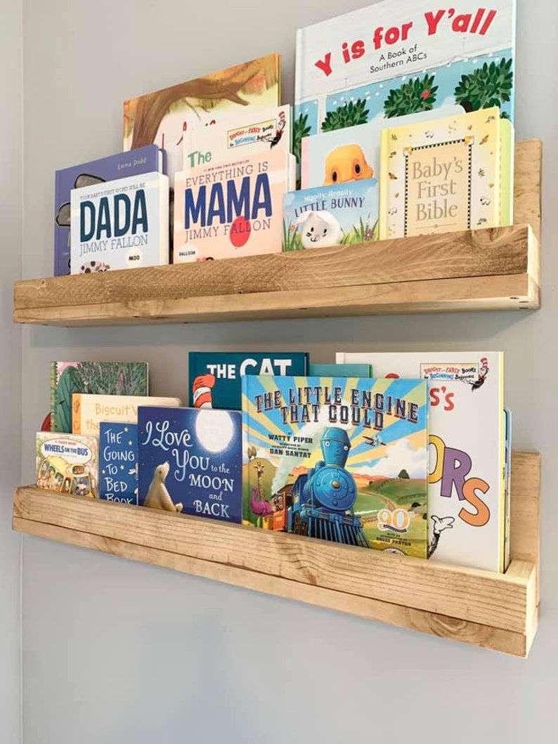 floating bookshelves nursery