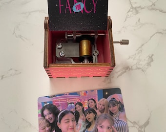 Twice - Fancy Mini Music box Kpop Merch - comes with sticker and photocard - Once Birthday Christmas Gift