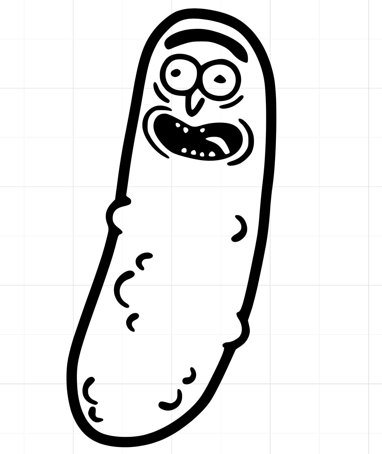 Pickle Rick Stencil Pickle Rick Stencil
