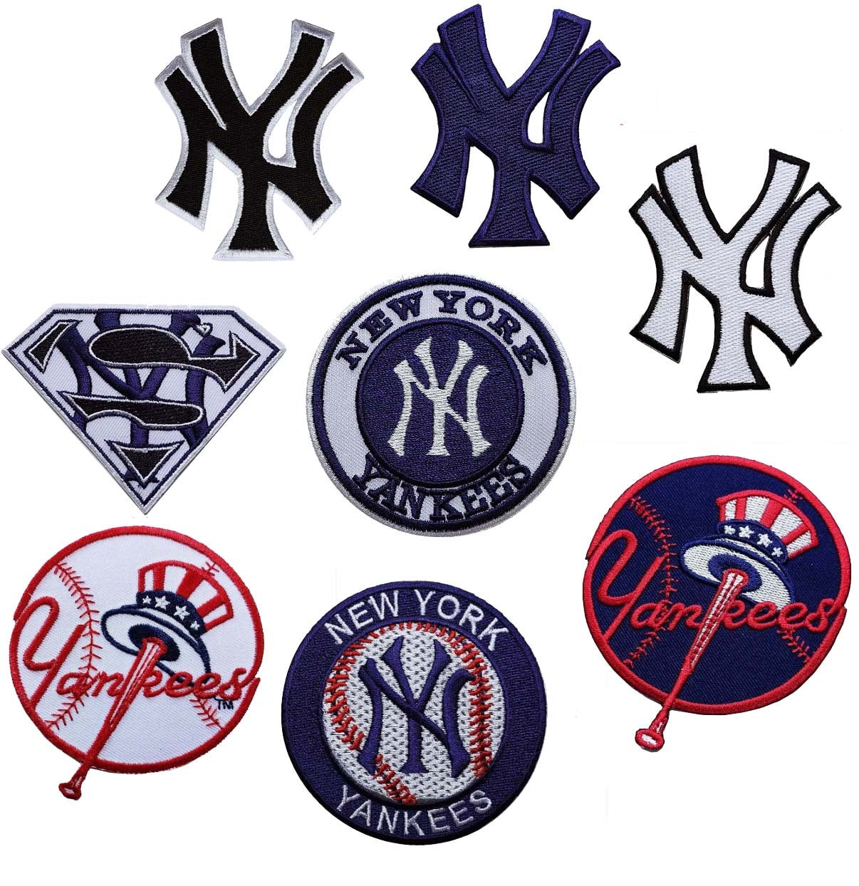  Yankees Iron ON Embroidered Patch Embroidery Baseball Size 2.5  INCHES