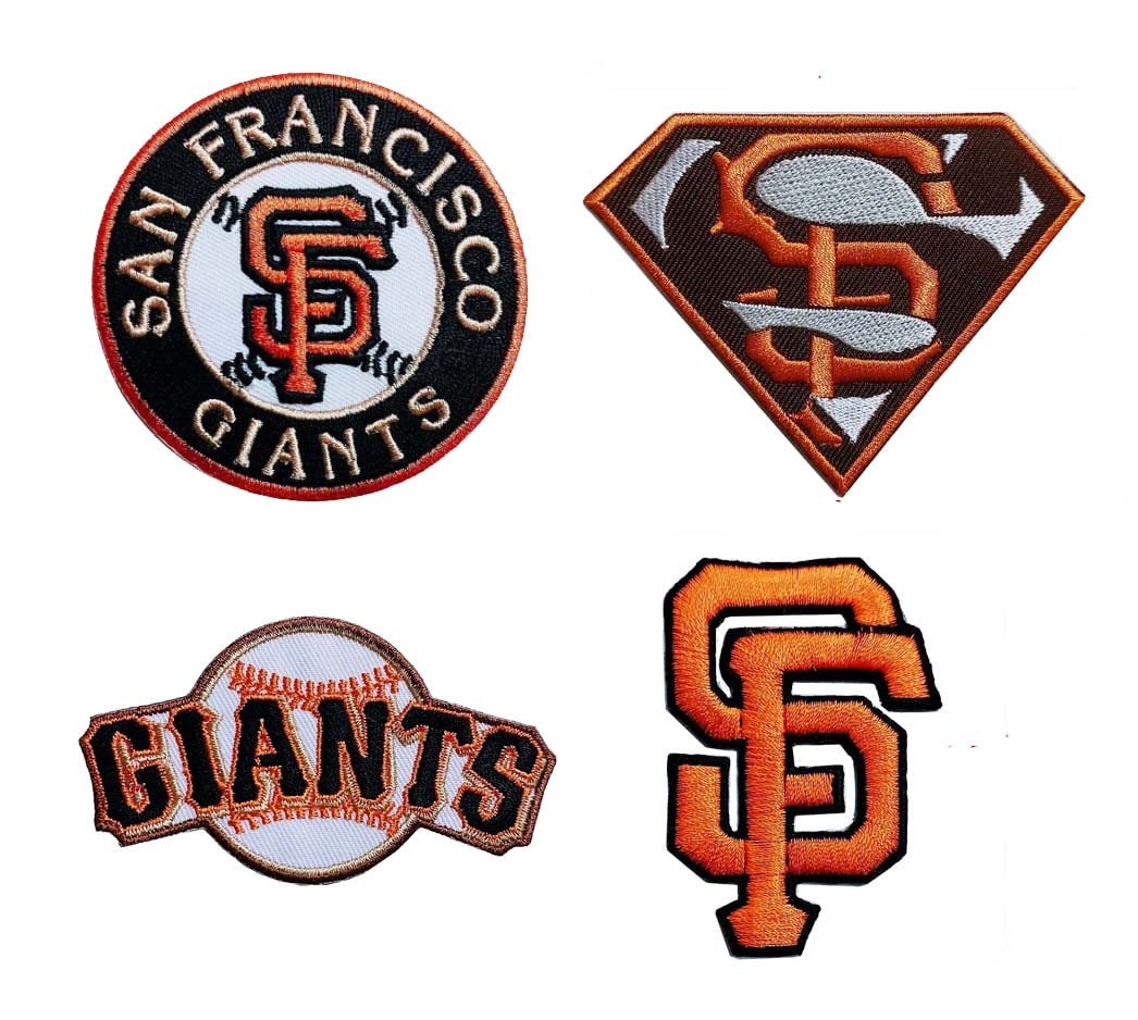 San Francisco Giants SF Letters Embroidered Iron On Patch *New* #313