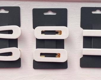 Block colour hair clips