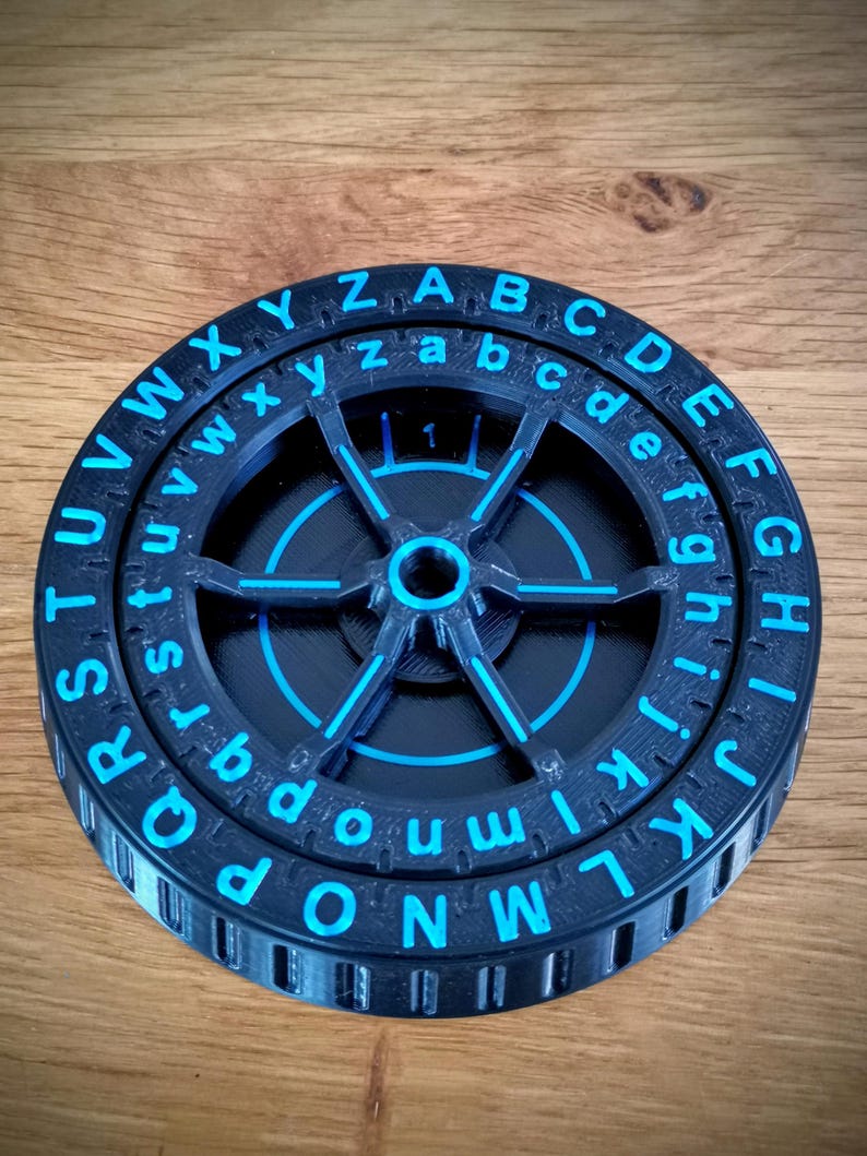 Cipher Decoder Wheel 3D Printed Caesar Cipher, Offset Alphabet Secret ...