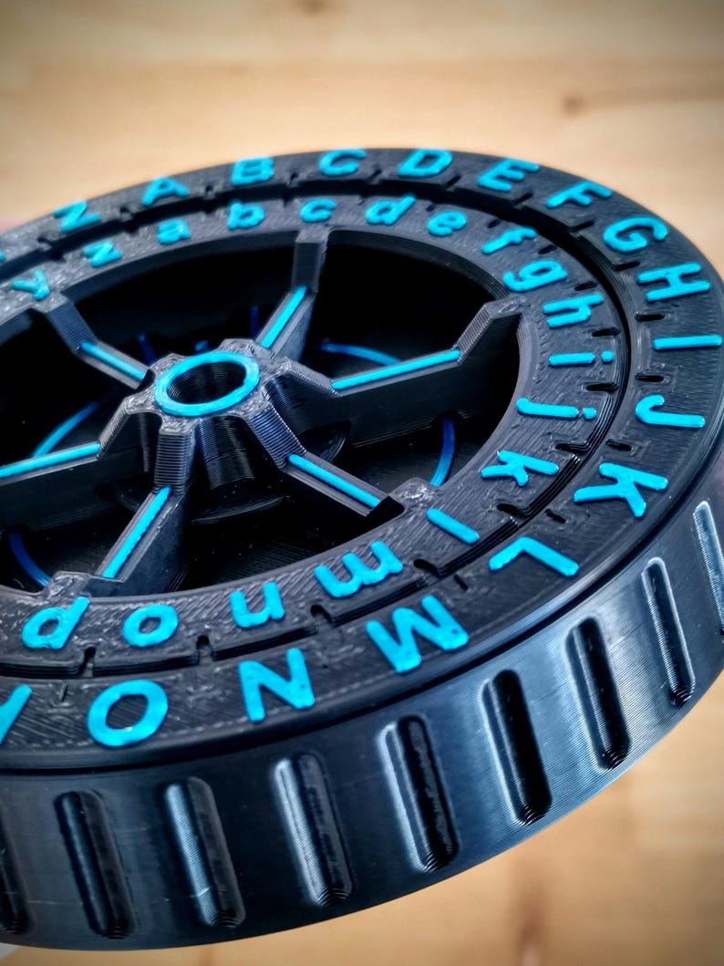 3D Printed Cipher Wheel: Caesar Cipher Decoder, Spy Code Generator ...
