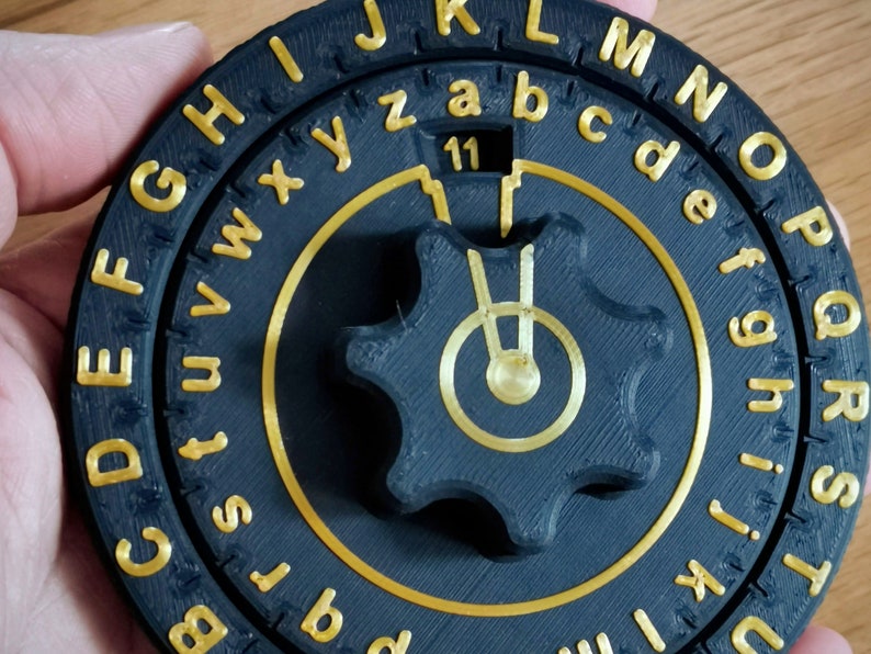 Caesar Cipher Decoder Wheel 3D Printed, Offset Alphabet Secret Code ...