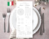 Giochi Matrimonio in Italiano - Giochi da Tavolo Ricevimento - Attività Matrimonio - Cruciverba - Giochi Nozze Fai da Te - Template Canva