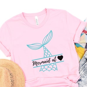 Mermaid At Heart Short Sleeve Tee, Mermaid at Heart T-Shirt, Mermaid Lovers, Mermaid gift for Her, Mermaid gift for Woman, Mermaid Vibes