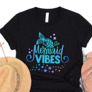 Mermaid Vibes Short Sleeve Tee, Mermaid Vibes T-Shirt, Mermaid Lovers Shirt, Cute Mermaid Shirt, Mermaid gift for Her, Vacation Shirt
