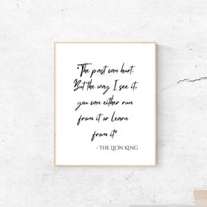 Lion King Quote Poster - Sript