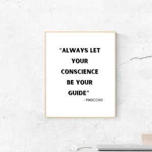 Pinocchio Quote Poster - Bold