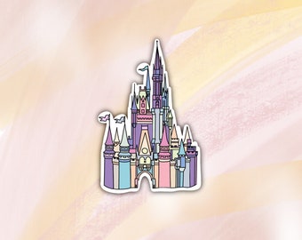 Bold Colored Cinderella Castle Sticker