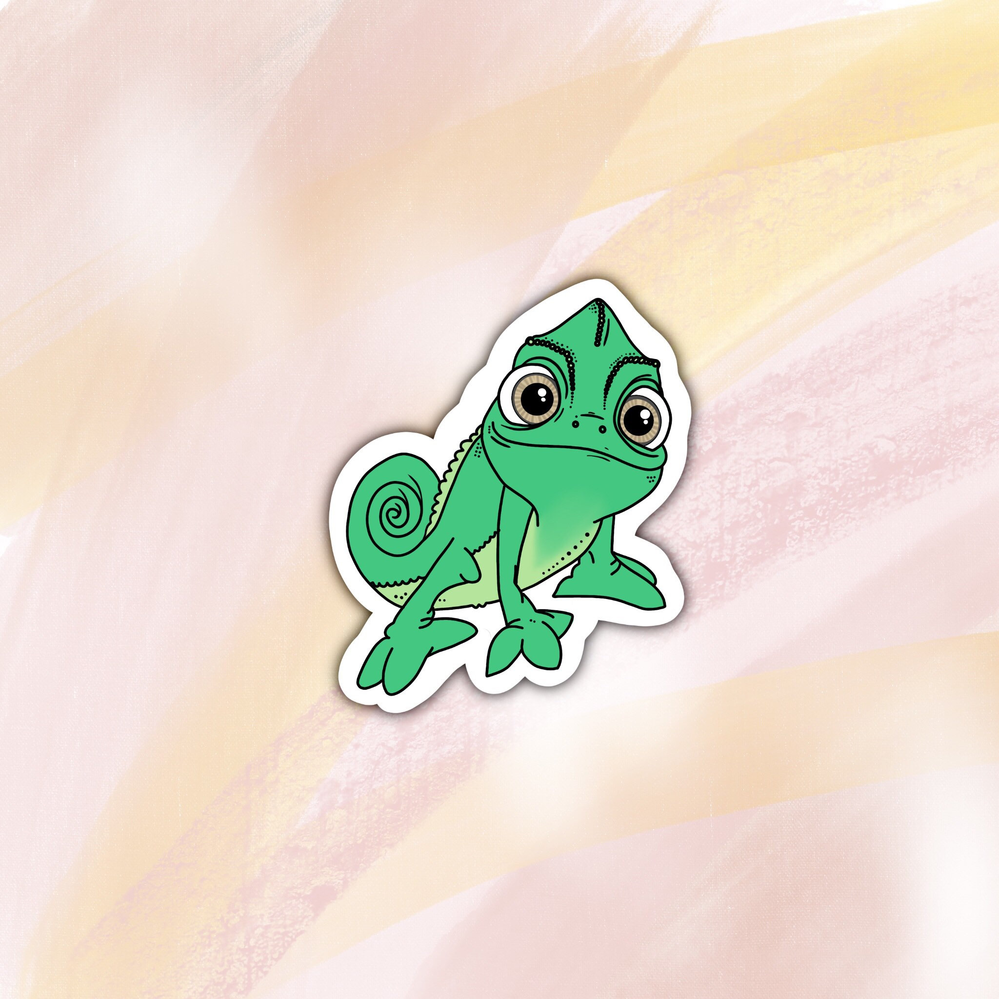 Pascal Rapunzel's Chameleon From Tangled Sketch Digital Embroidery Machine  Design File 4x4 5x7 6x10 