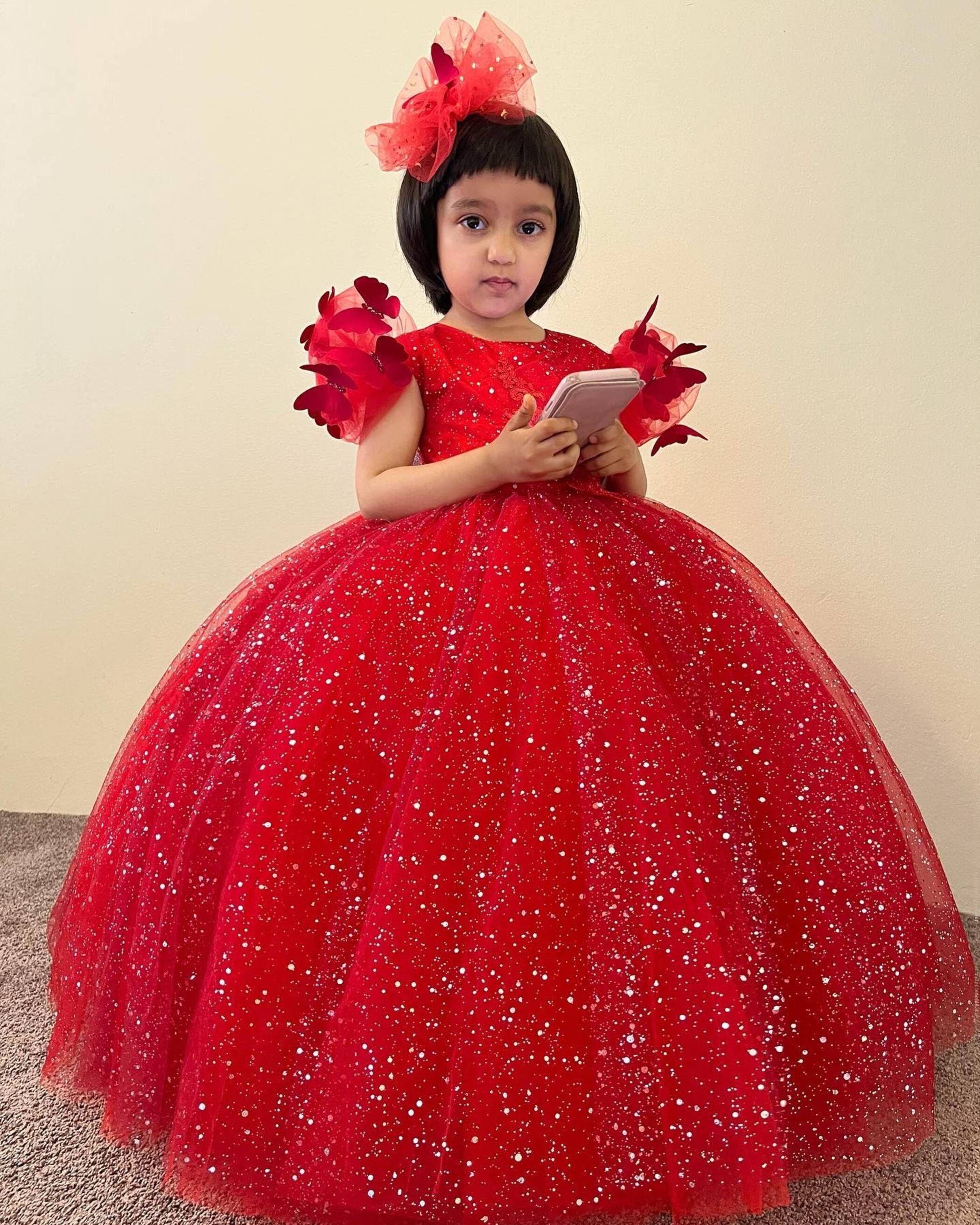 Baby girl red gown discount