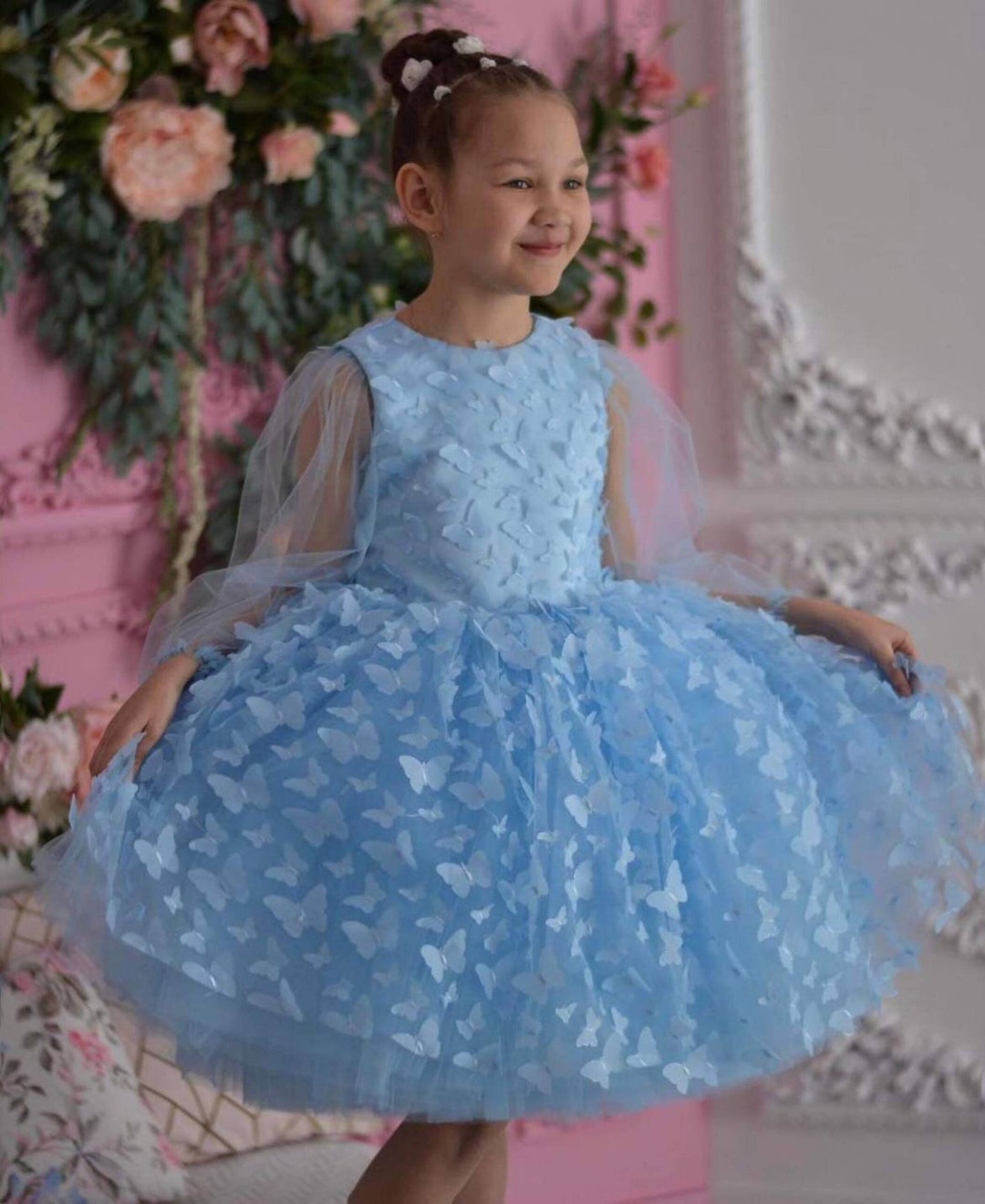 Blue Baby Dress Sky Blue Tulle Dress Baby Girl Dress Special Etsy