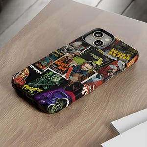 Horror Phone Case Spooky Halloween Cover fit for iPhone 16 Pro Max, 15 Plus, 14, 13, 12, 11 & Samsung S24, S23, A55, Pixel 9 Pro, 8, 7