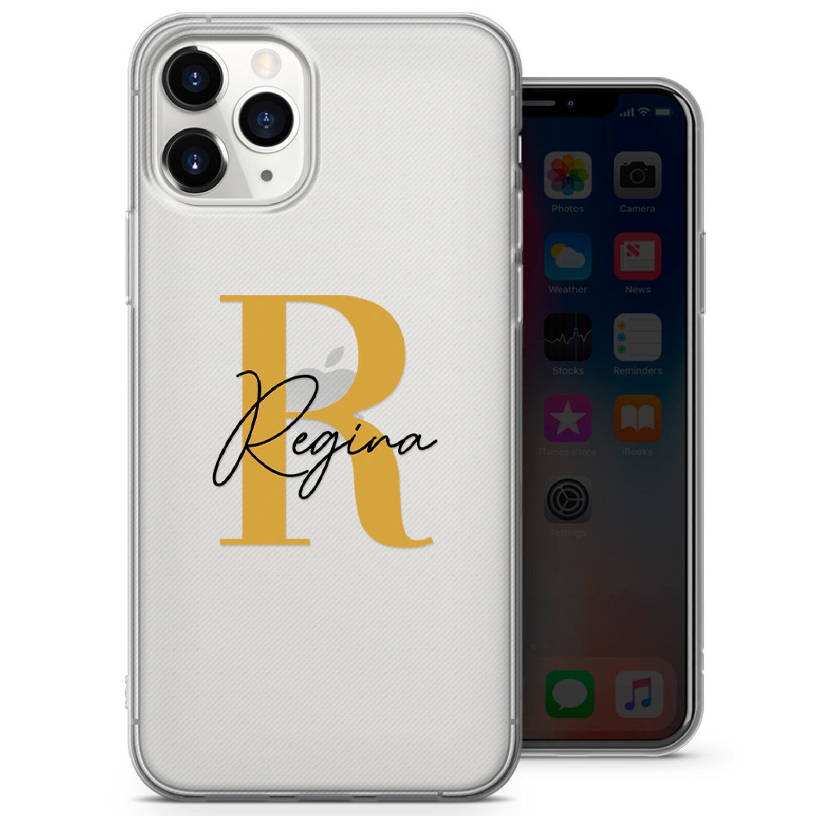 PERSONALIZED Name Clear Phone Case fit for iPhone 12 Pro Etsy