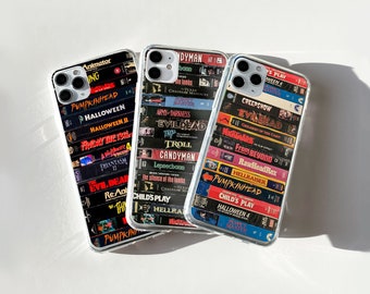 Retro VHS Phone Case Horror Movie Cover fit for iPhone 15 14 13 12 11 Pro Max 6 7 8 Plus Samsung S24 S23 S22 S21 S20 FE Ultra A14 A15 A25