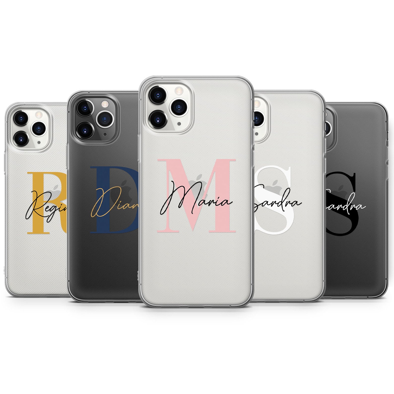 PERSONALIZED Name Clear Phone Case fit for iPhone 12 Pro Etsy