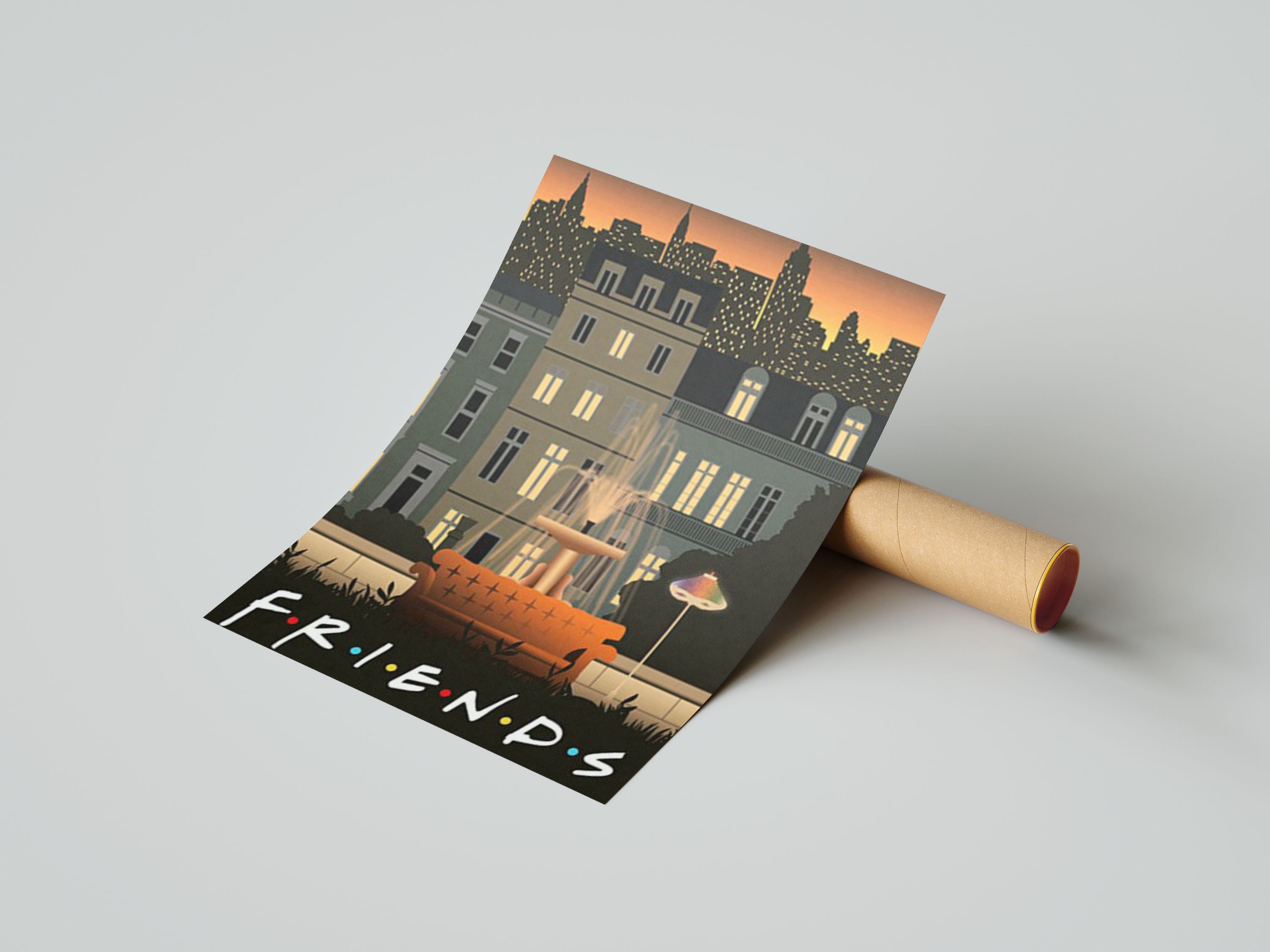 Friends TV Show Minimal Poster Wall Art | Etsy