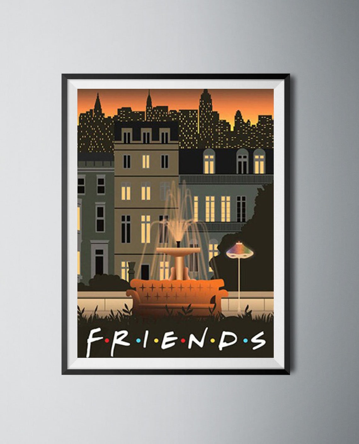 Friends TV Show Minimal Poster Wall Art | Etsy