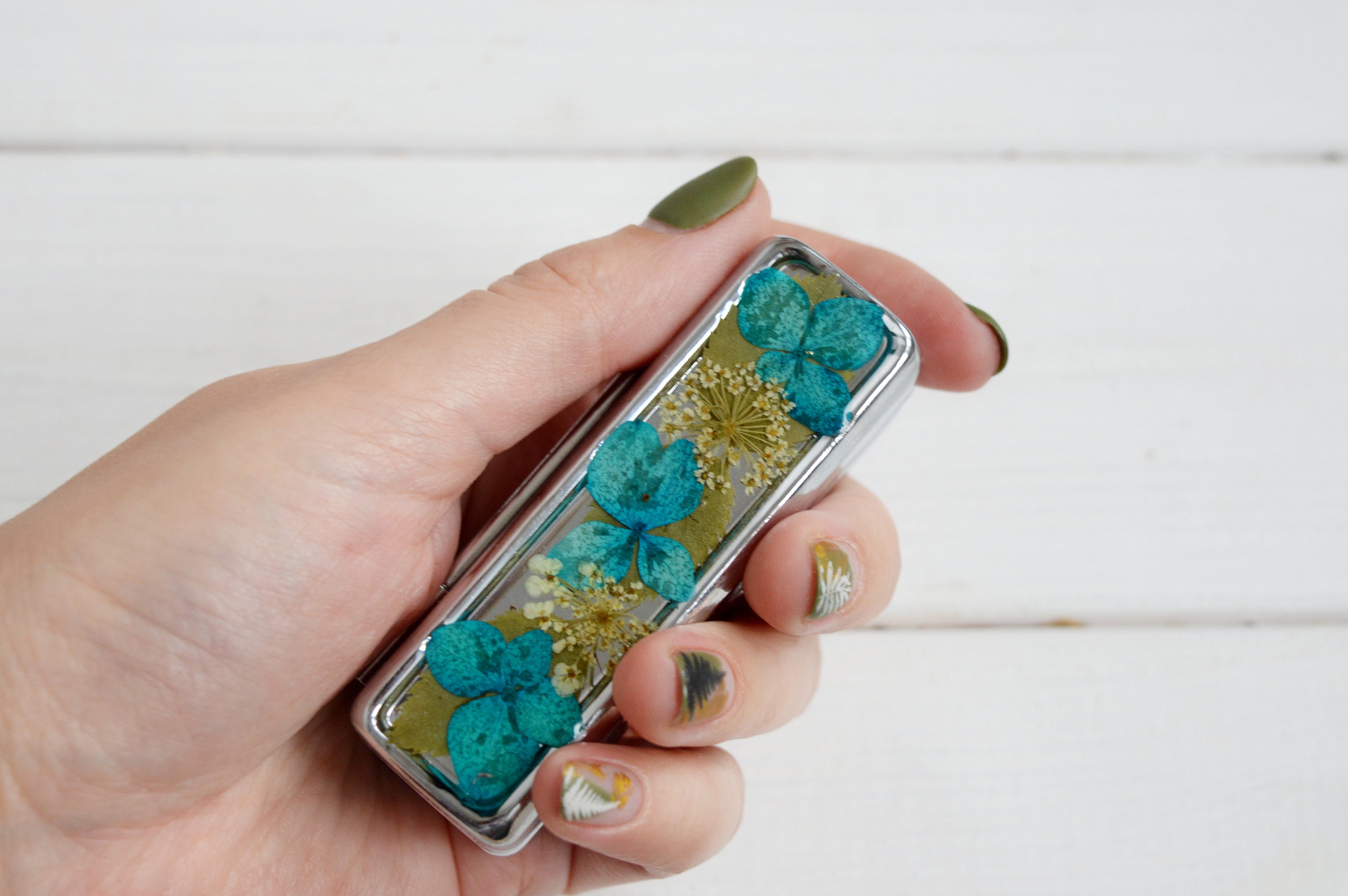 Personalized Lipstick Case floral Lipbalm Case flower Lipstick Etsy