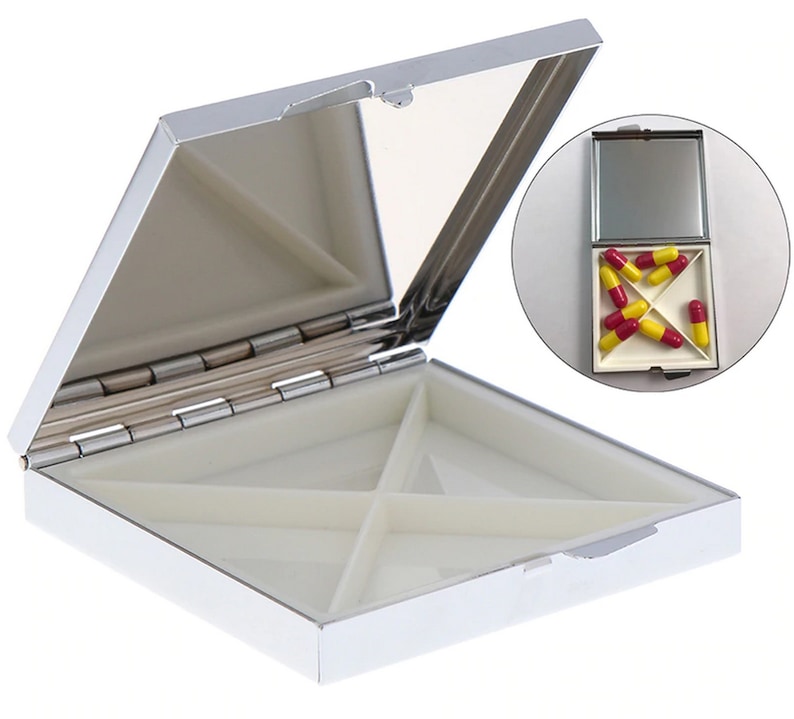 Pill holder real flowers pill case birth control pill box 4 Etsy