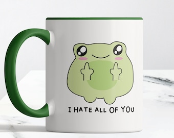 Taza divertida con forma de rana de 11 oz / Taza de café sarcástica / Regalo único para compañeros de trabajo, Bestfried o para ti mismo