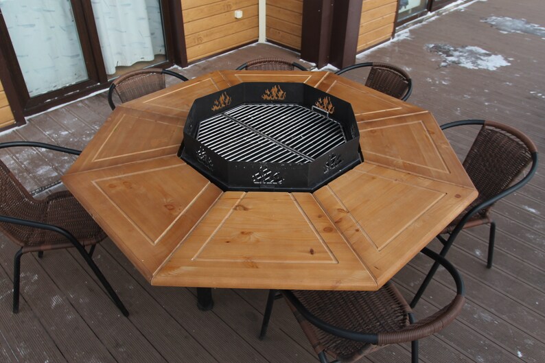 BBQ Outdoor Grill Table Patio BBQ Table Yard Design Grill Etsy