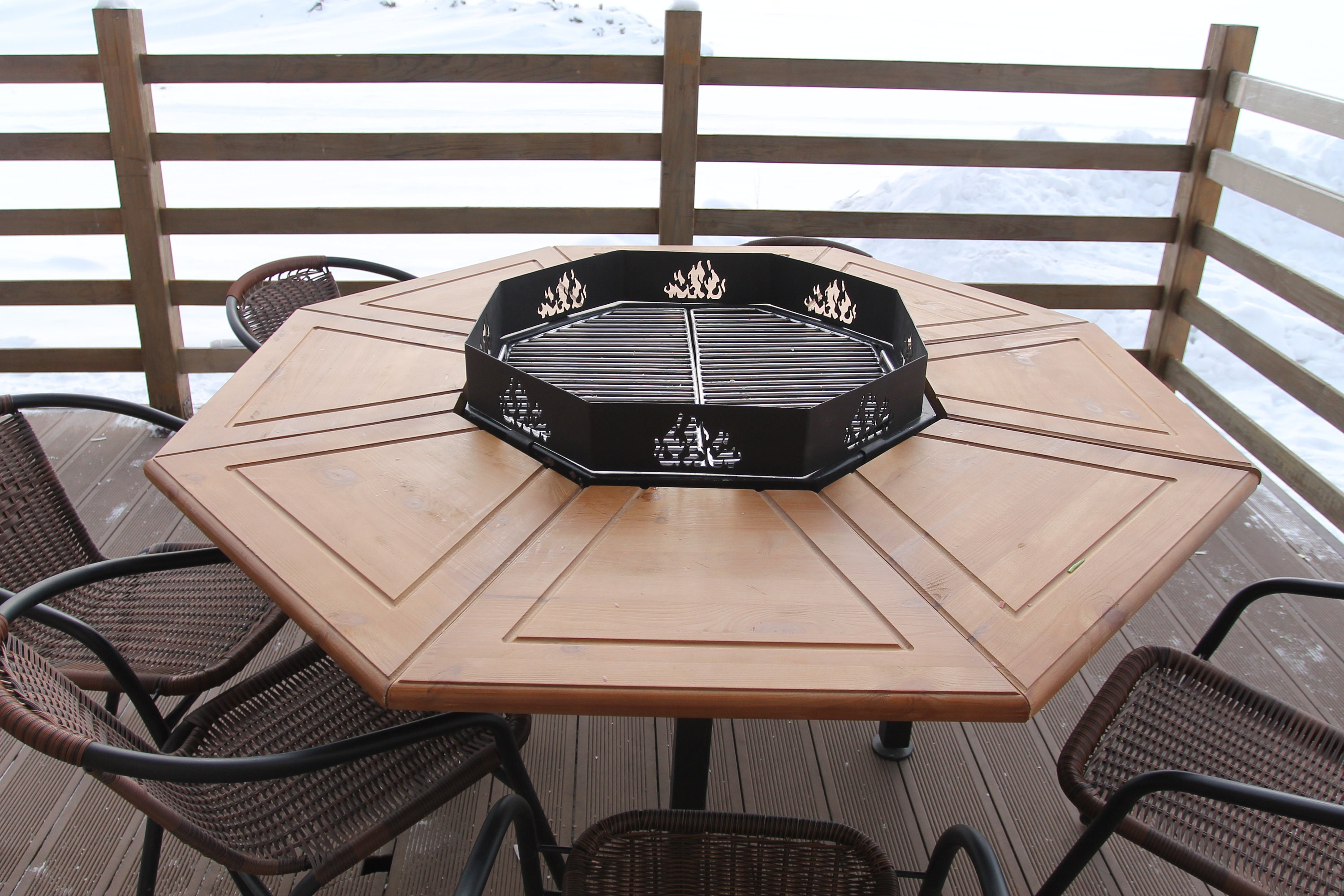 BBQ Outdoor Grill Tisch Terrasse BBQ Tisch Hof Design Etsy