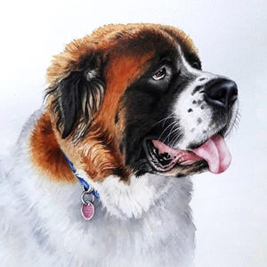 Watercolor pet portrait from photo, dog portrait painting custom, personalized pet painting, pet portrait hand painted