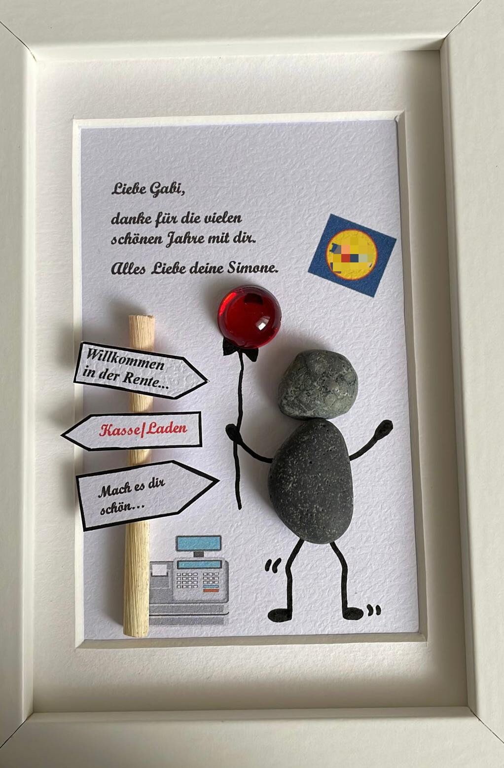 Image retirement Steinbild Gift friends retirementpension - Etsy Australia