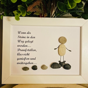 Steinbild Steine im Weg, Motivation, Sprüche, Dekoration, Motivation