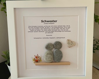 Synonym stone picture, aunt, sister, grandpa ... stone picture | Gift |Friends | Christmas |Craftsman| Easter