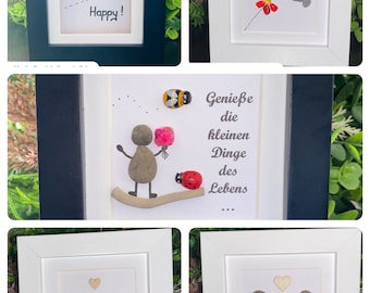 Special offers stone pictures 10 x 10 cm | Gift | Friends | Birthday | Valentine's Day etc.