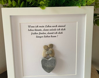 Valentinstag Steinbild | Geschenk |Freunde | Liebe| Valentinstag | Hochzeit