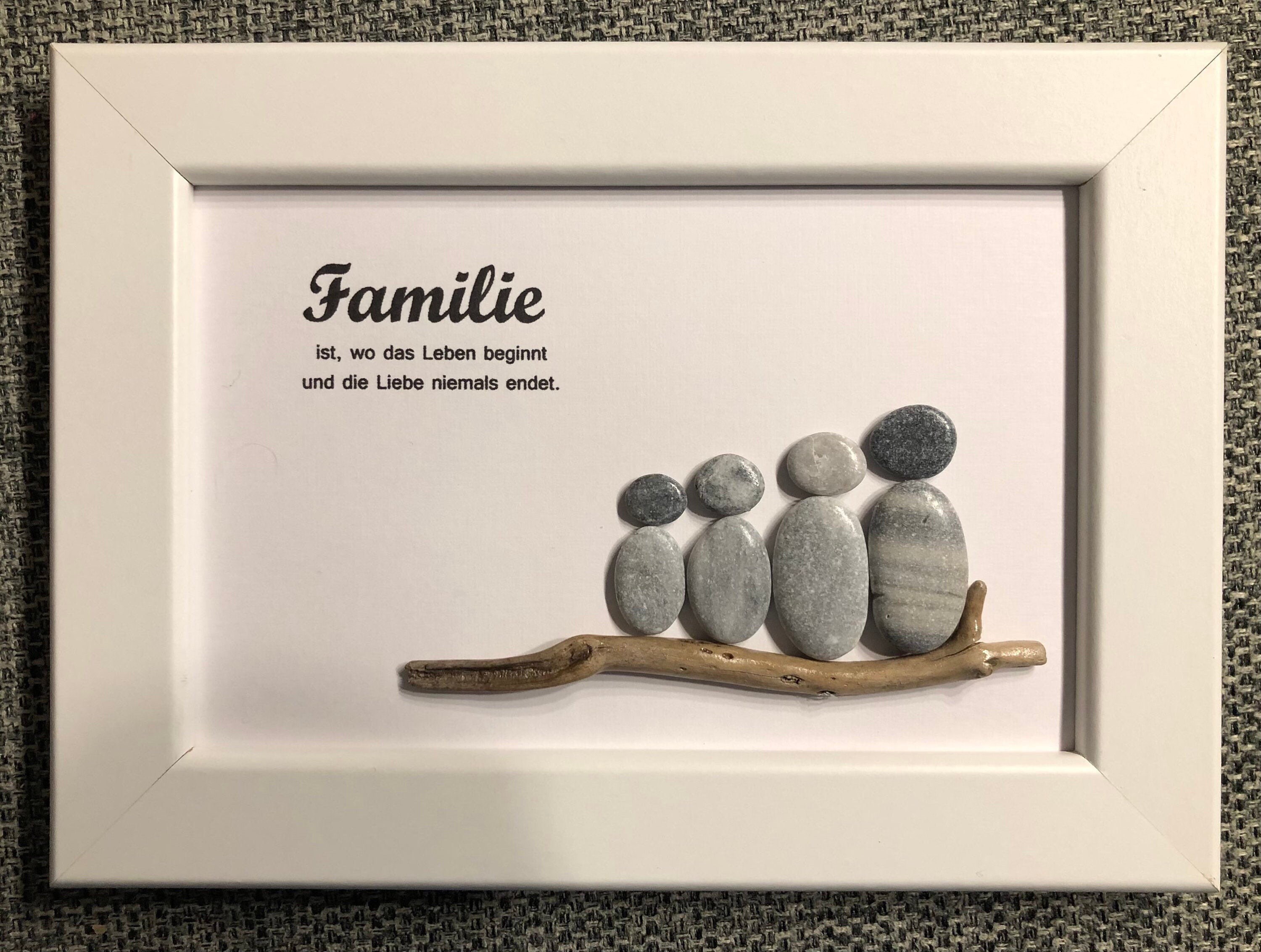 Steinbild Familie Etsy