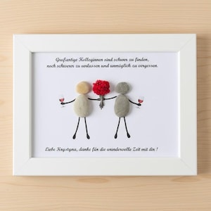 Steinbild · Abschied Kollegin · Dankeschön für eine wunderbare gemeinsame Zeit · Geschenk Arbeitsabschied · Team Geschenk mit Herz · STB-336