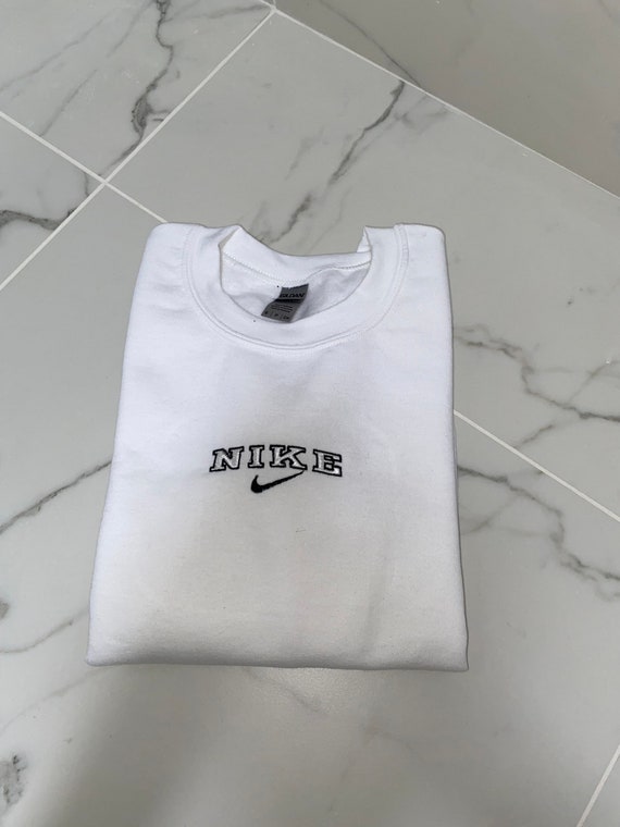 embroidered nike crewneck