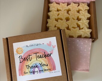Teacher Gift, Star Soy Wax Melts, choice of scent