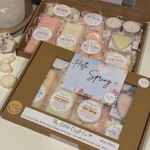 Cajas de cera con aroma a primavera, cestas, ceras muy perfumadas, ceras, decoración del hogar, regalo para ella, cajas de regalo, regalo para buzón