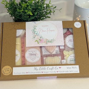 Caja de regalo para nuevo hogar, cesta de ceras fundidas, regalo, ceras fundidas con aroma intenso, regalo para buzón, ceras fundidas, decoración del hogar, para ella, corazones, barra de regalo