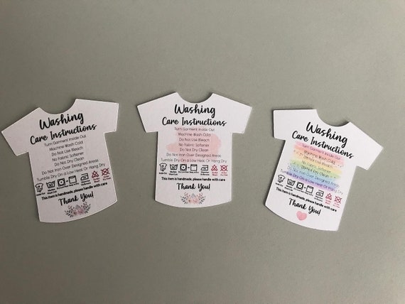 Etiquetas De Instrucciones De Cuidado, Pegatinas De Neg... | Cuotas Sin