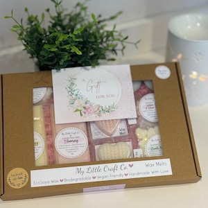 Caja de regalo "Un regalo para ti", cesta de ceras fundidas, regalo, ceras fundidas con aroma intenso, regalo para buzón, ceras fundidas, decoración del hogar, para ella, corazones, barra de regalo