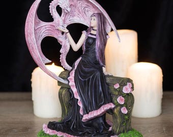 Elegant Dragon Figurine 24cm, Anne Stokes Collectable