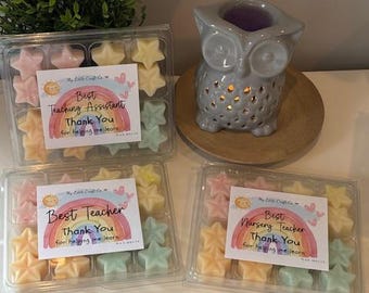 Scented Star Wax Melts Gift Set, Teacher Thank You, 16 Pack, Ecosoya Fragrance
