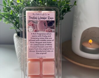 Frosted Wonder Rose Scent Snap Bar – Soy Wax Melts - Home Fragrance