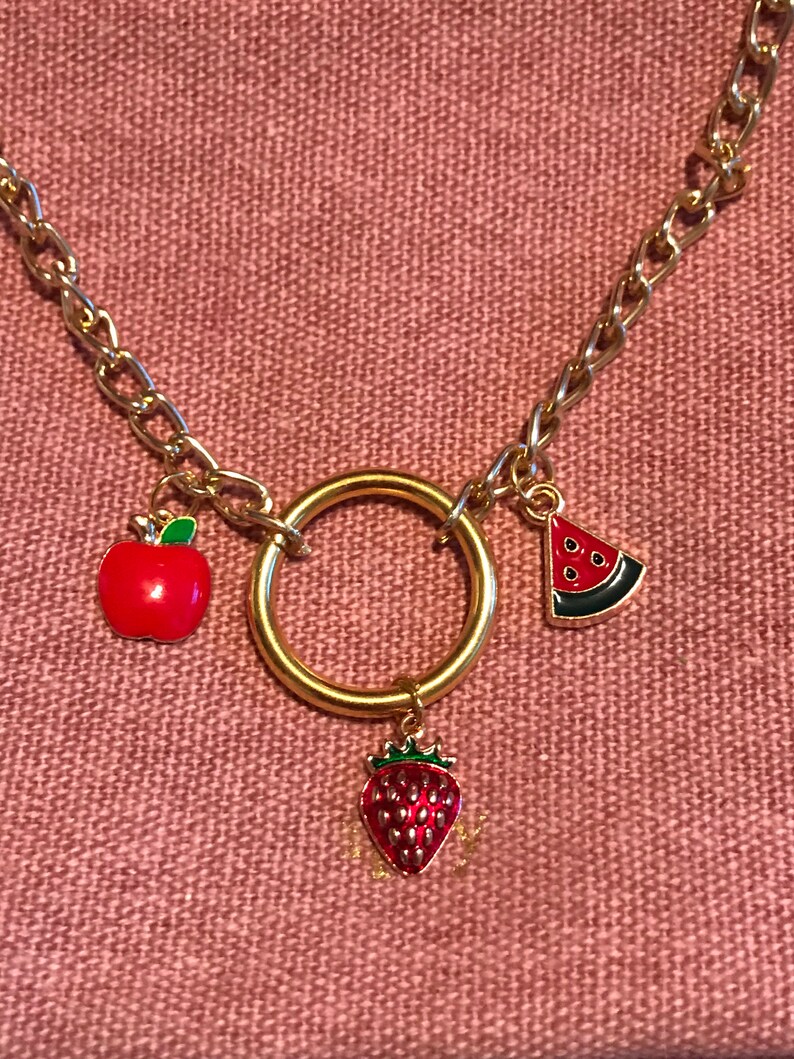 fruit love o ring choker