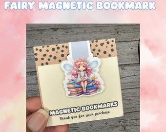 Magnetiskt bokmärke med älvor: Snygg laminerad sidavdelare